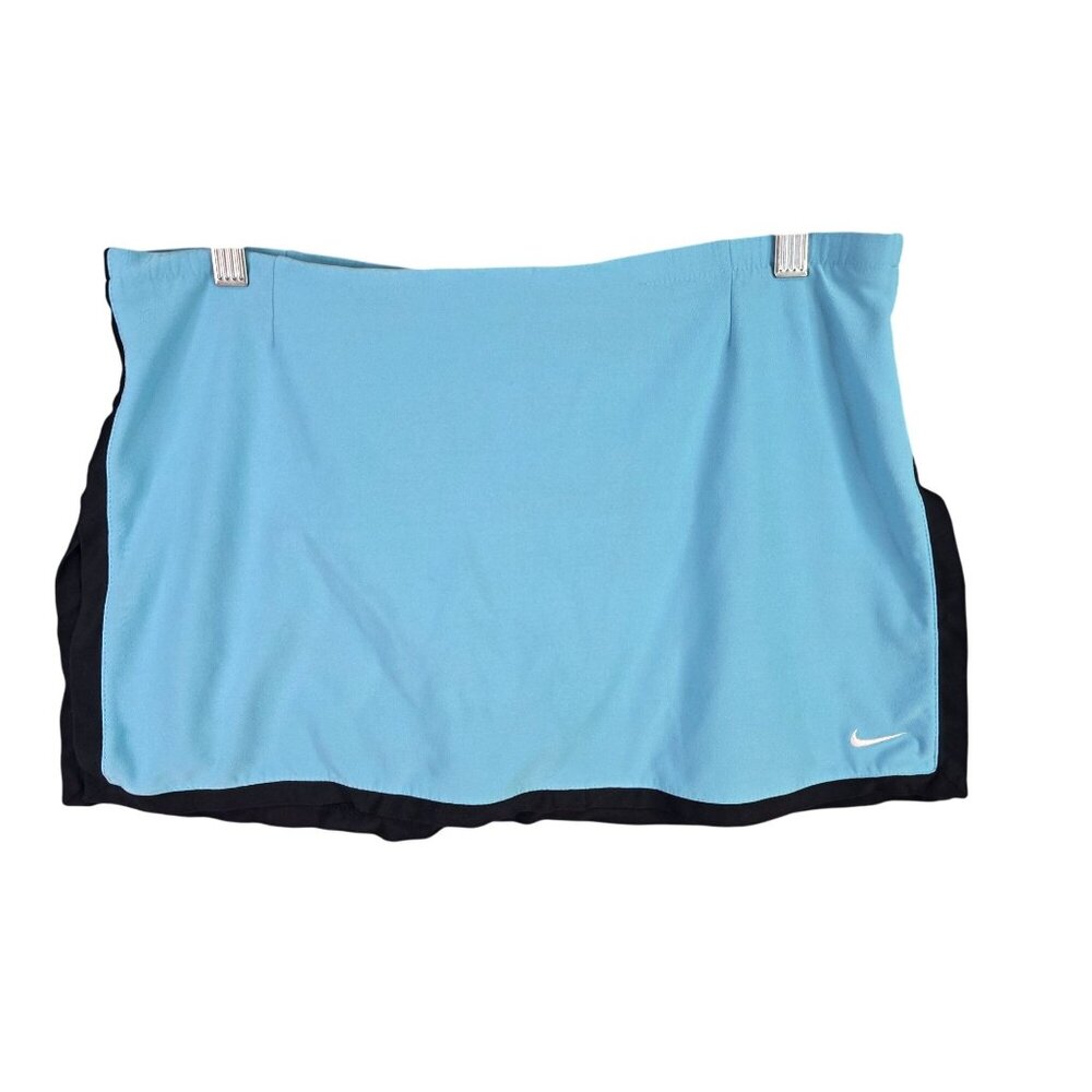Womens Nike Blue Dri-Fit Athletic Skort Skirt Polyester Stretch Elastic Waist M